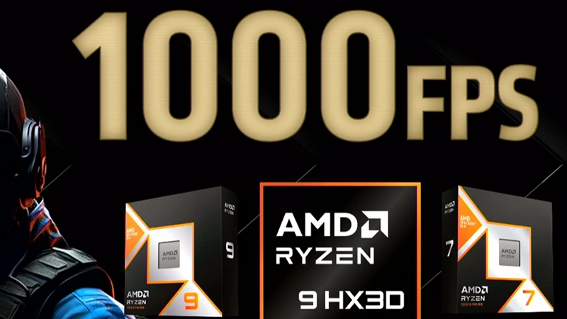 AMD propaguje X3D procesory jako čipy schopné dosahovat ve hrách přes 1000 fps