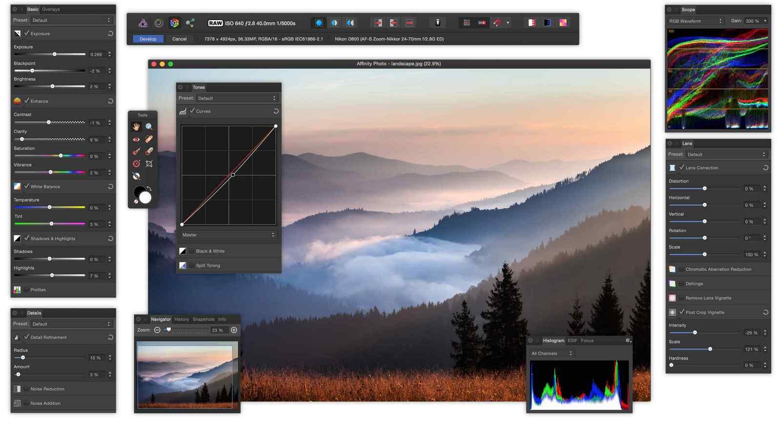 Affinity Photo nově na Windows, osekaný Photoshop za 40 USD