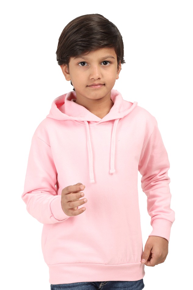 Kids Hooded Sweatshirt - 11 Years, Baby Pink