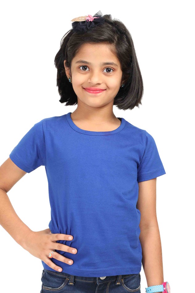 Premium Quality Cotton Girls T-Shirts - Red, 9 Years