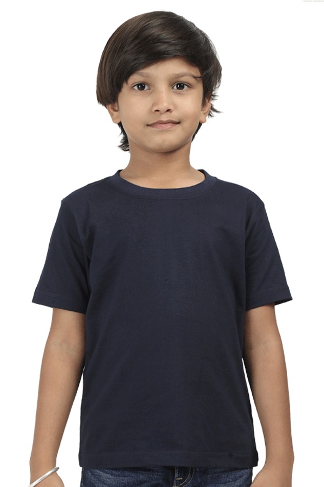 Premium Quality Cotton Boys T-Shirt  - 5 Years, Navy Blue