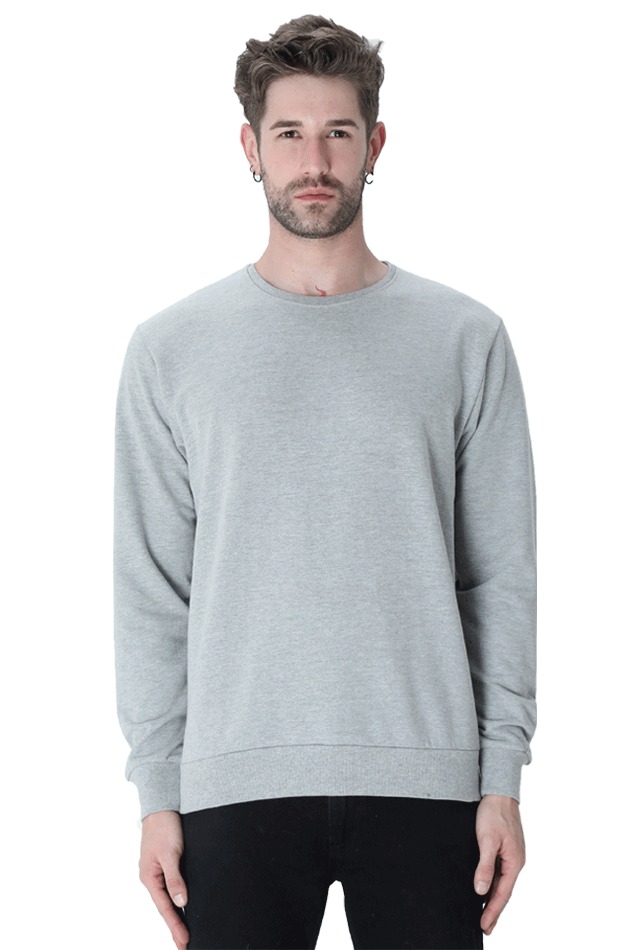 Premium Quality Plain Sweat Shirt - L, Olive Green