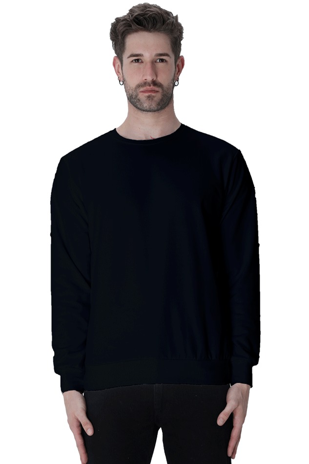 Premium Quality Plain Sweat Shirt - XL, Black