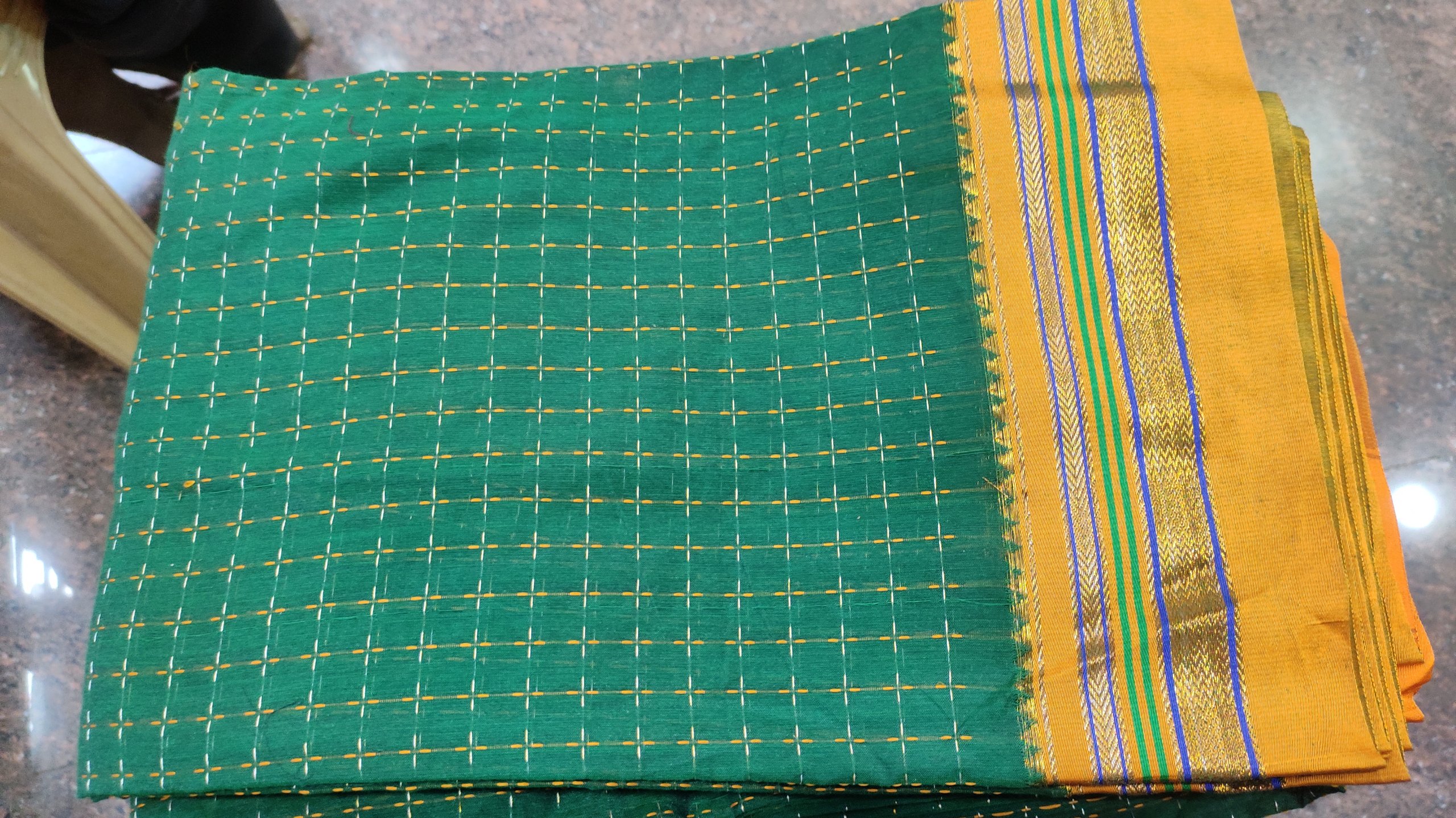 Cotton Saree Star Design - Levender