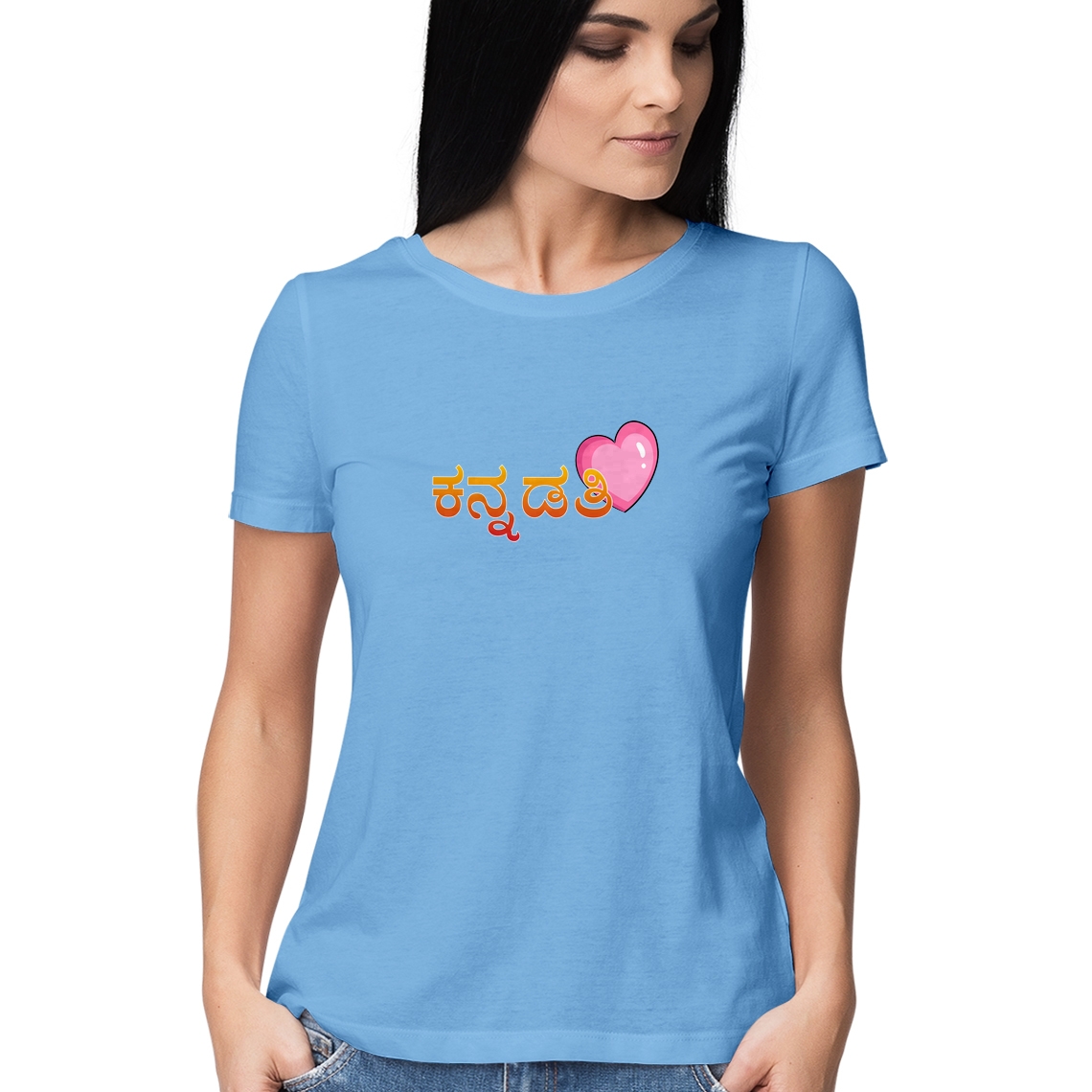 Kannadati Women T Shirt - XL, Light Pink