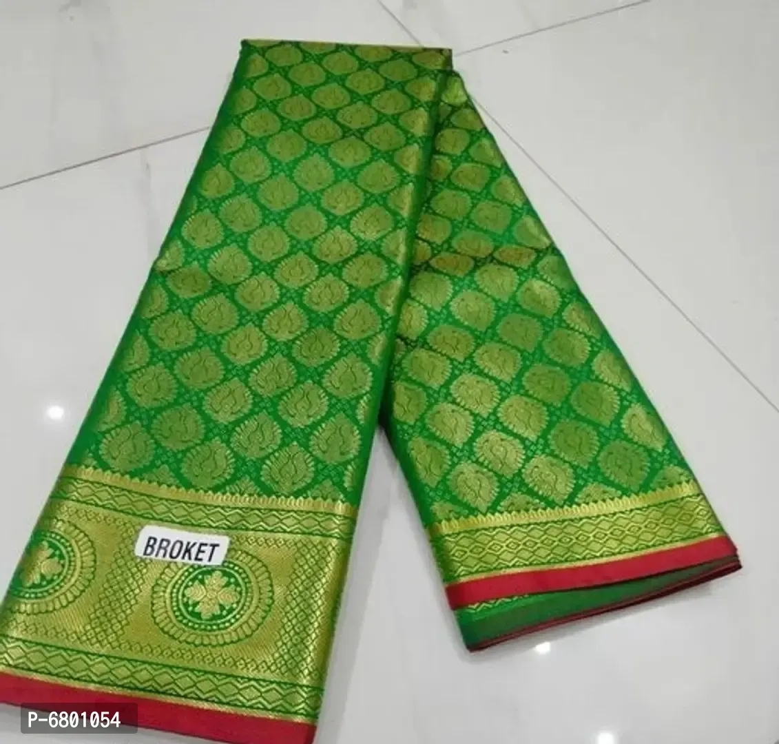 Beautiful Cotton Silk Brocade Saree with Blouse piece