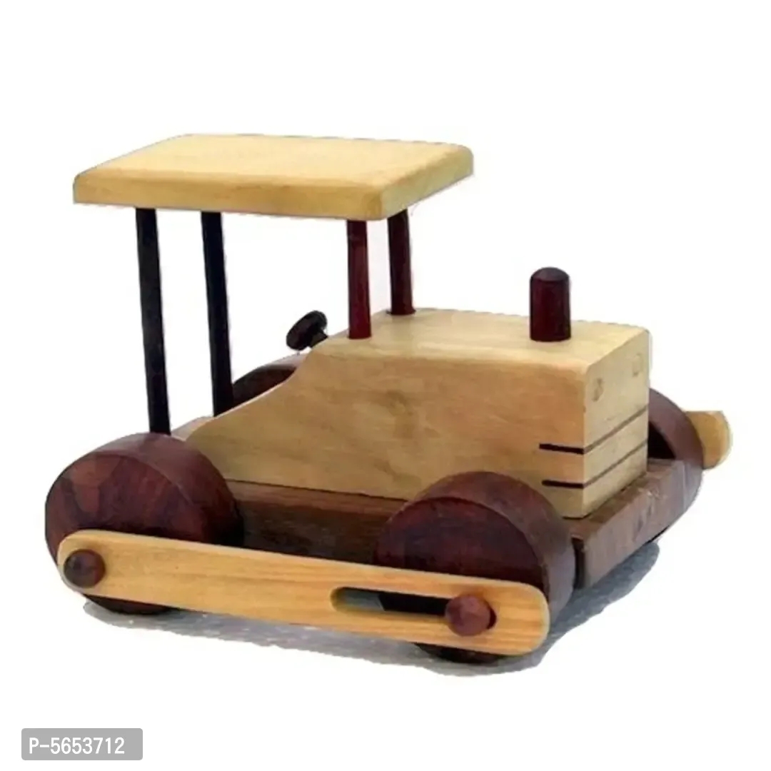 Wooden Toy Side Wheel Road Roller - 1 Year Plus