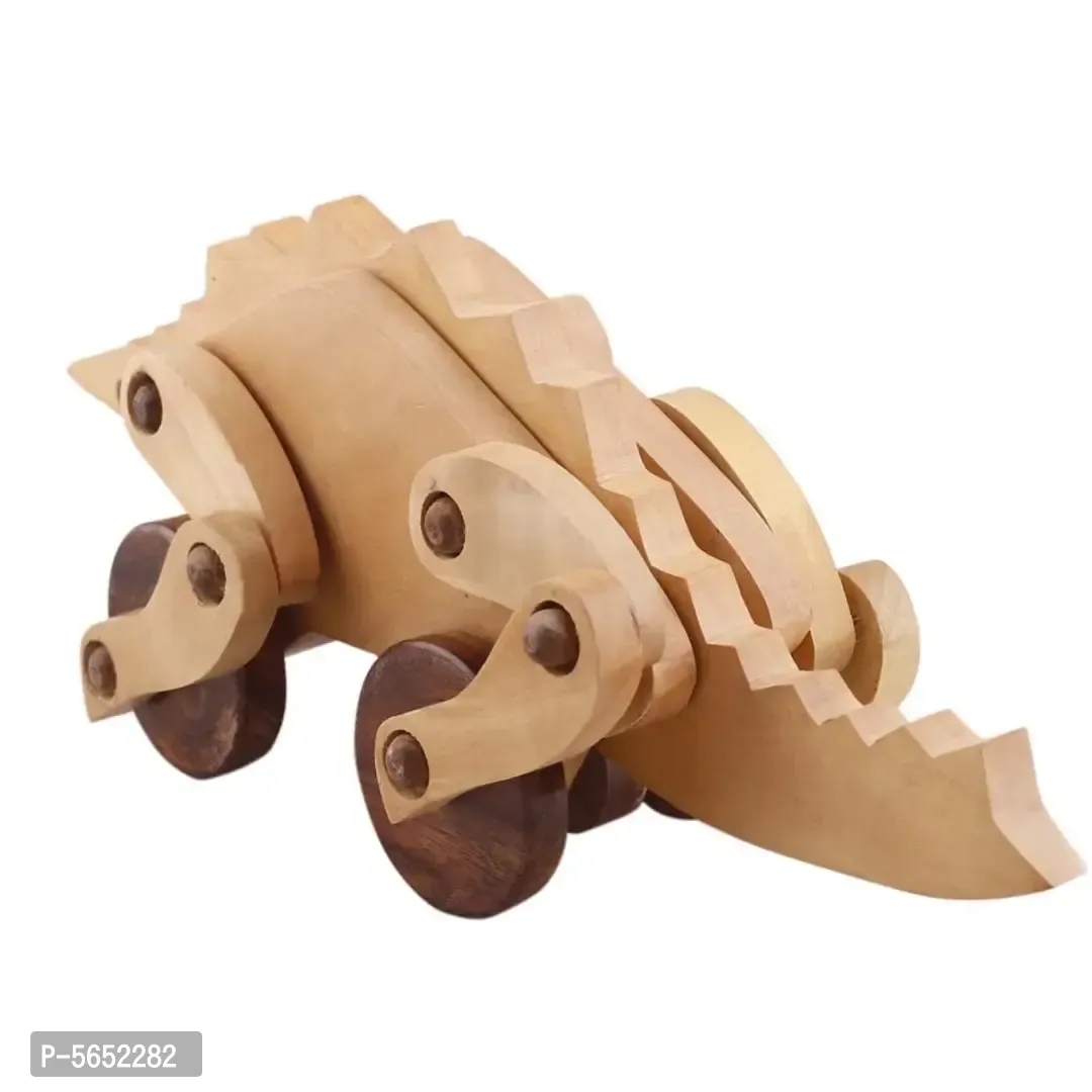 Wooden Dinosaur - Stegosaurus Moving Toy - 1 Year Plus