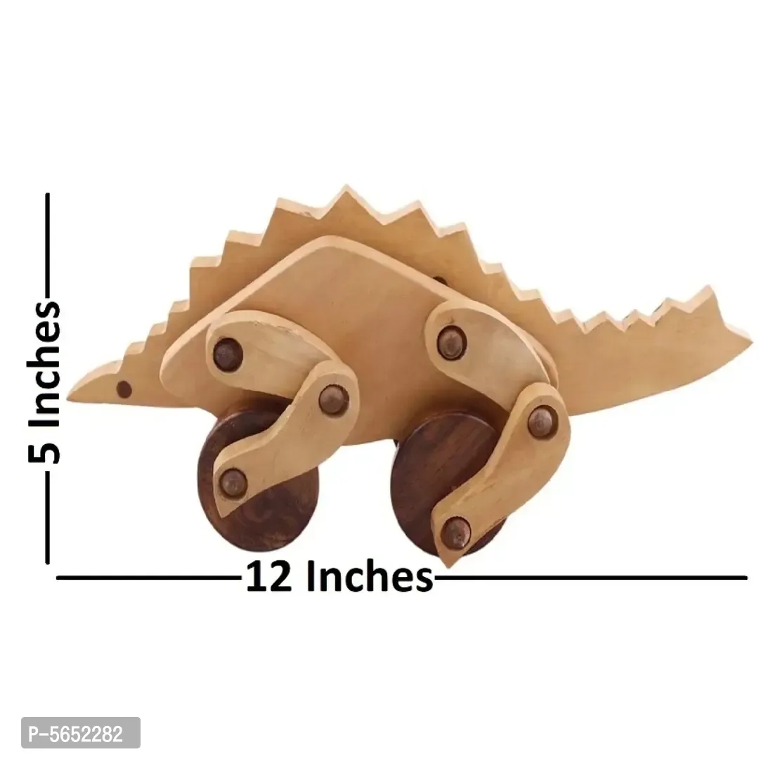 Wooden Dinosaur - Stegosaurus Moving Toy - 1 Year Plus
