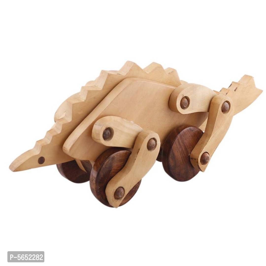 Wooden Dinosaur - Stegosaurus Moving Toy - 1 Year Plus