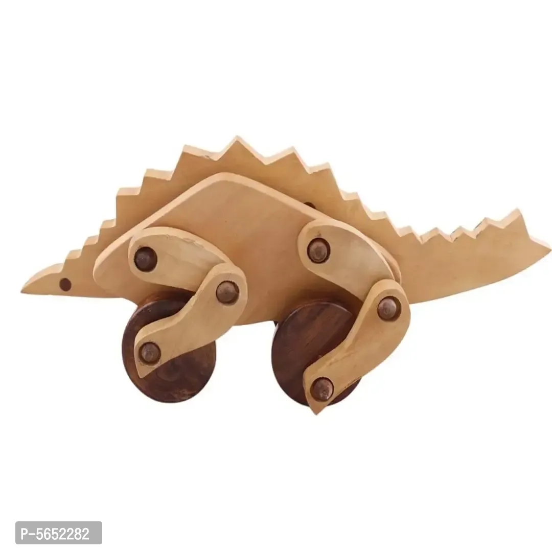 Wooden Dinosaur - Stegosaurus Moving Toy - 1 Year Plus