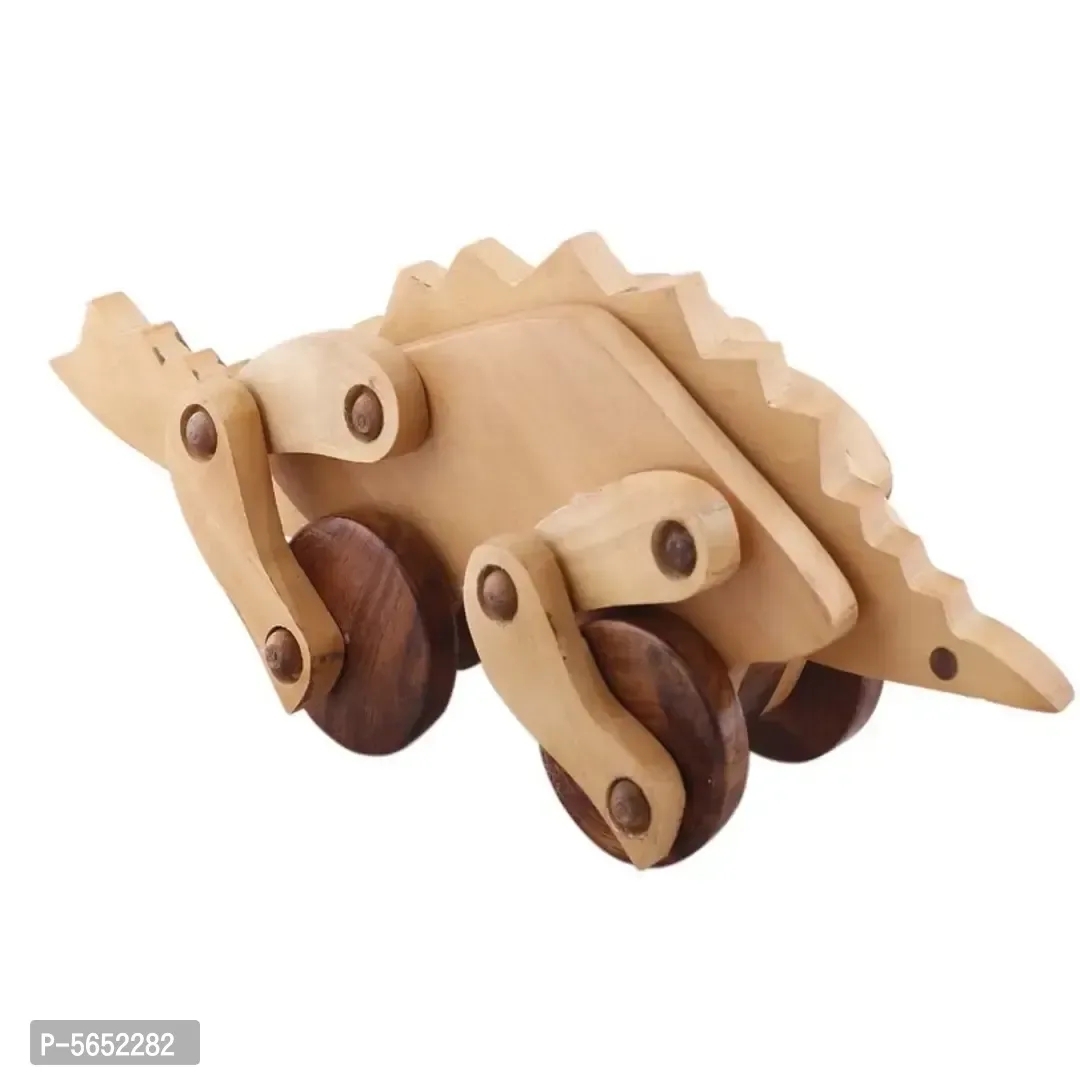 Wooden Dinosaur - Stegosaurus Moving Toy - 1 Year Plus