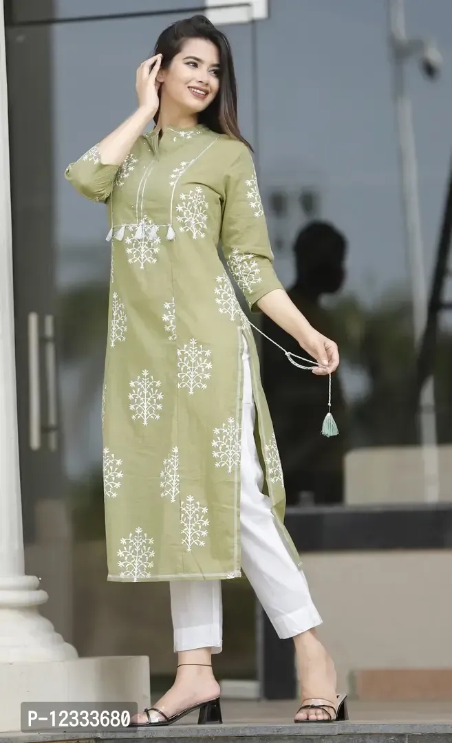 Trendy Women Cotton Kurta - S