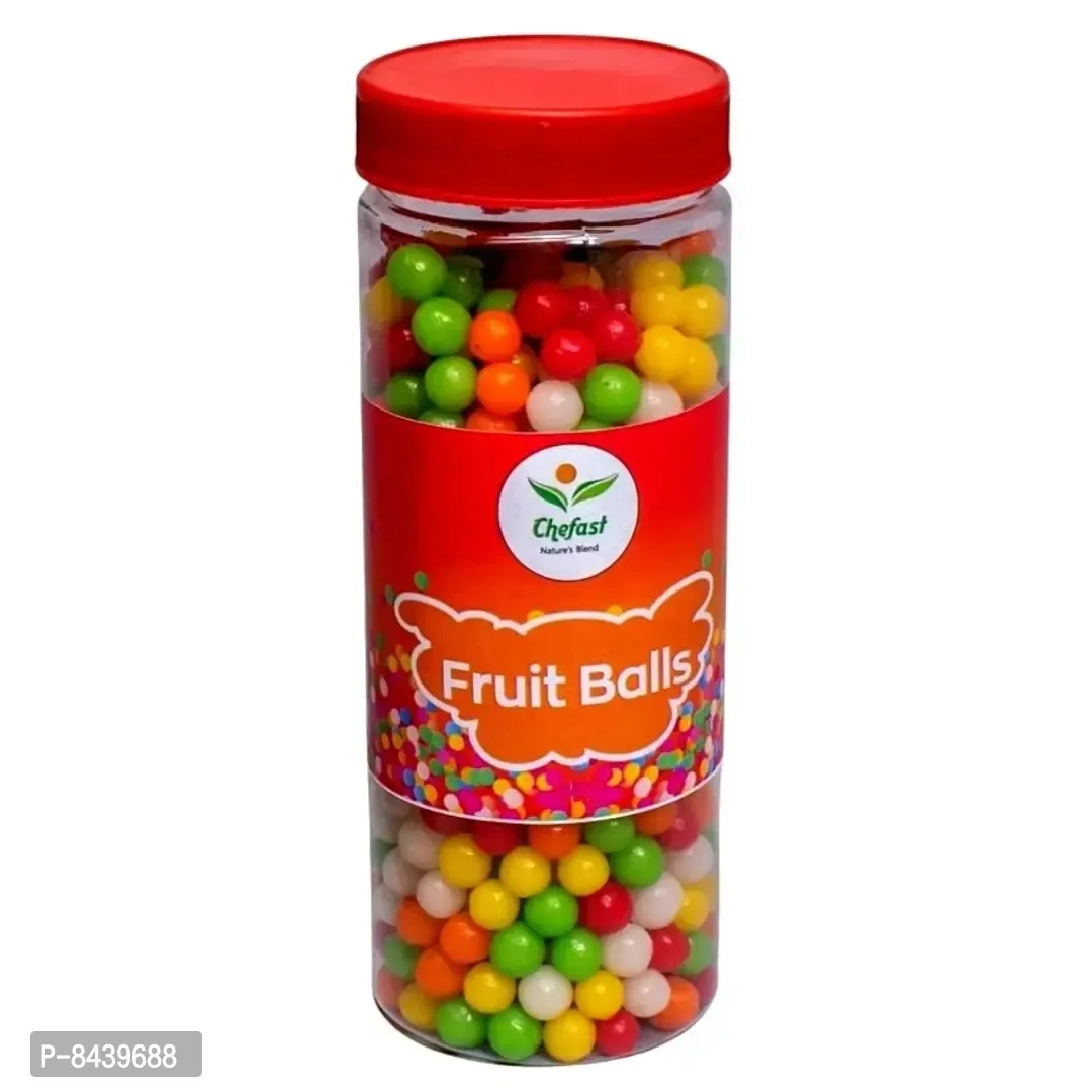 Chefast Colored Saunf Coated Fennel Seeds  Fruit Balls Khatti Meethi Goli Pack of 2 [Mouth Freshener, Digestive, After-Meal Snack] 500 gm