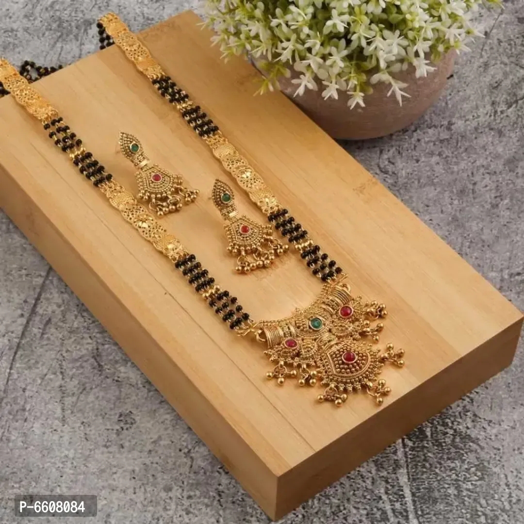 Trendy Alloy Mangalsutra with Earring for Women