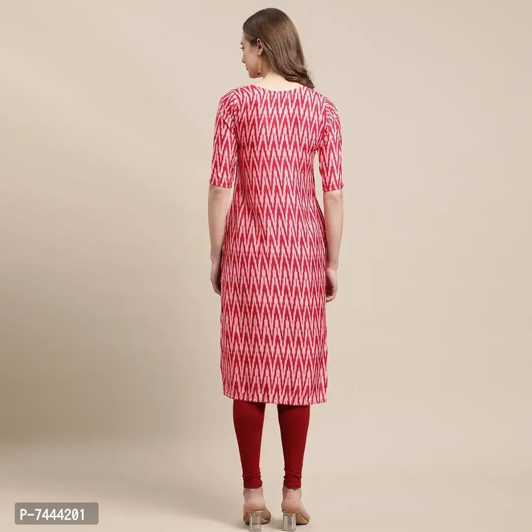 Stylish Crepe Printed Straight Kurta For Women- Pack Of 2 - XL