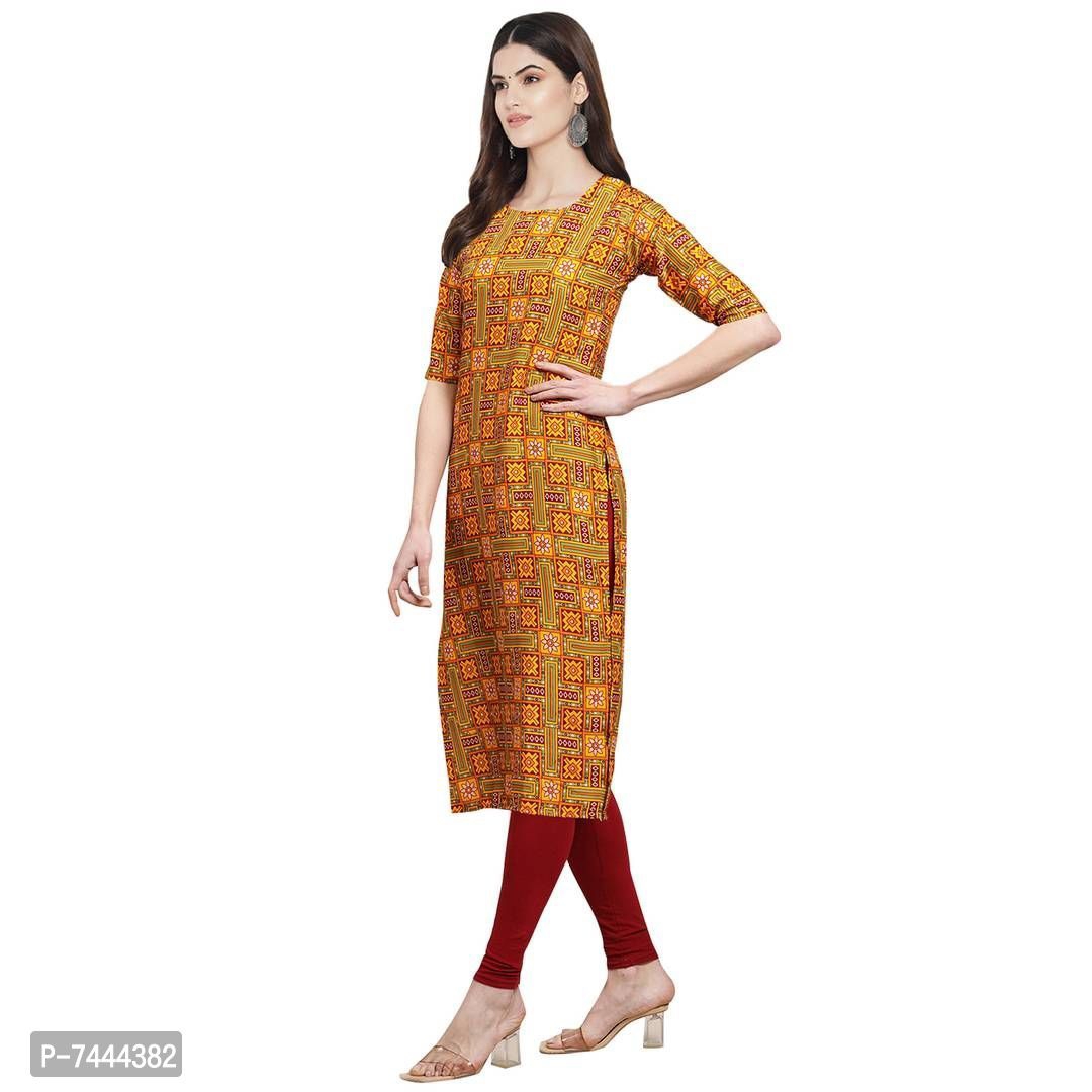 Stylish Crepe Printed Straight Kurta For Women- Pack Of 2 - S