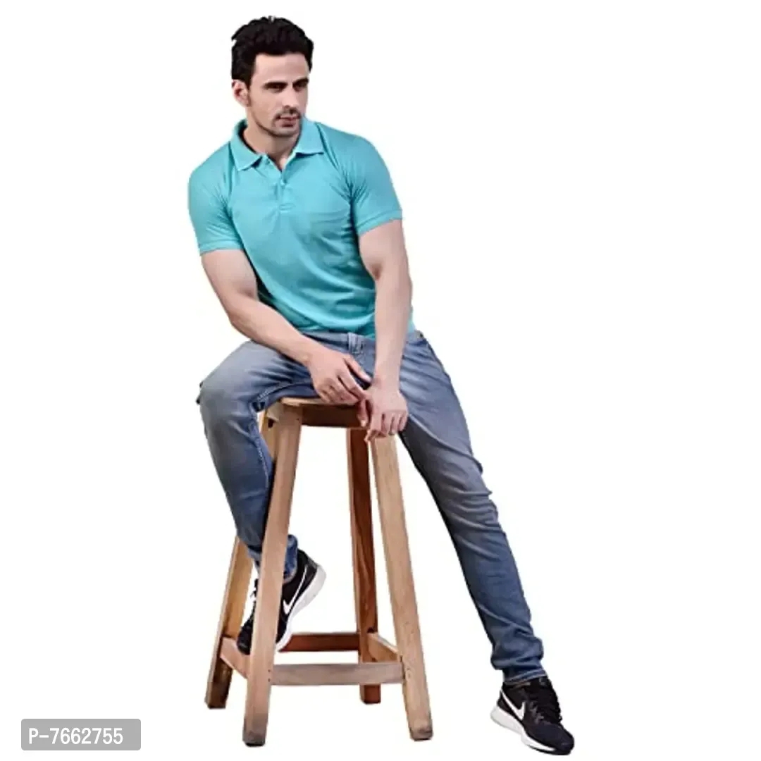 SMAN Mens Polo T-Shirt Regular Fit Half Sleeves with Pocket and Bottom Neck Collar for Casual and Daily Use - XL