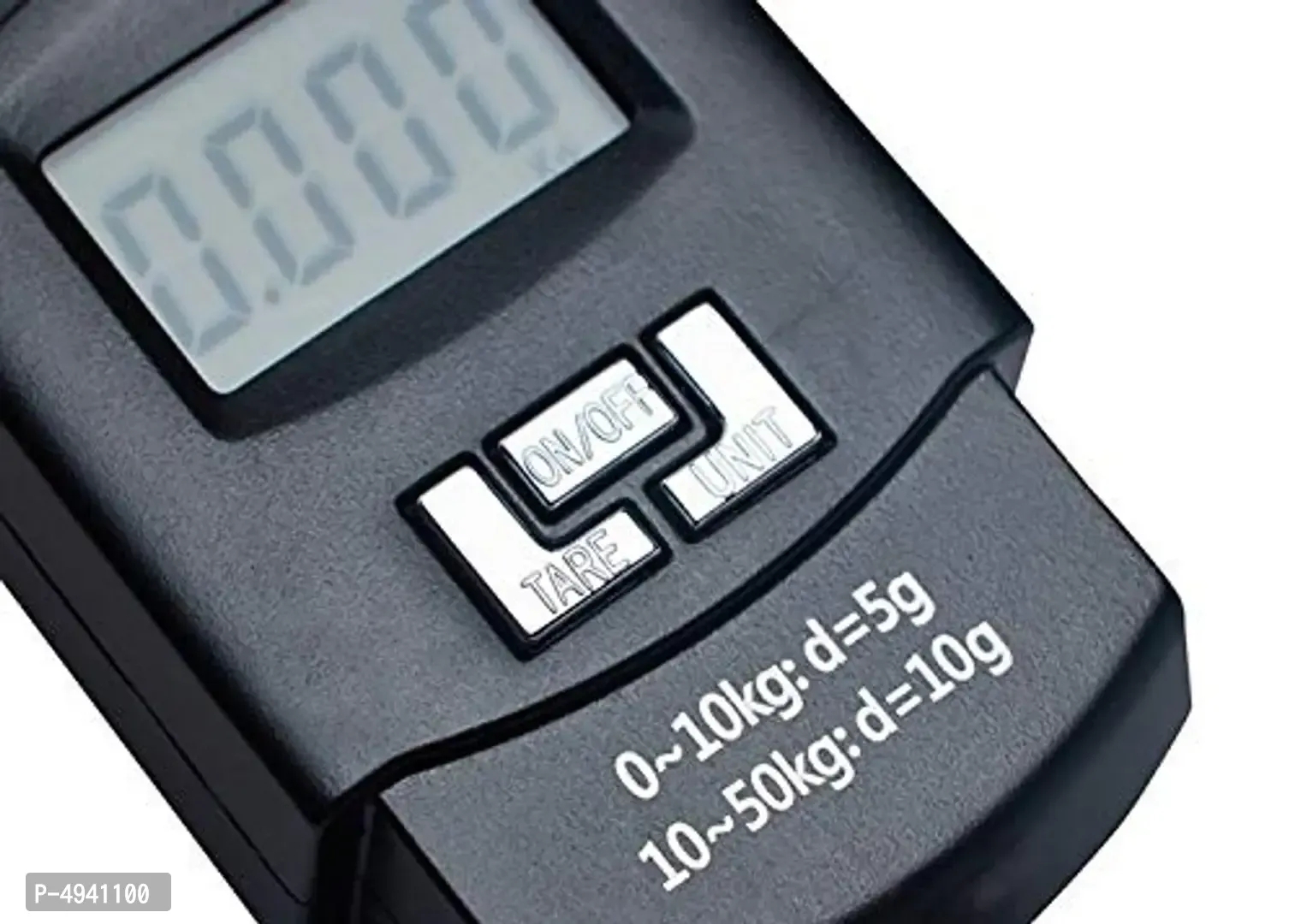 Mini Electronic Portable Fishing Hook Type Digital LED Screen Luggage Weighing Scale, 50 kg/110 Lb (Black)