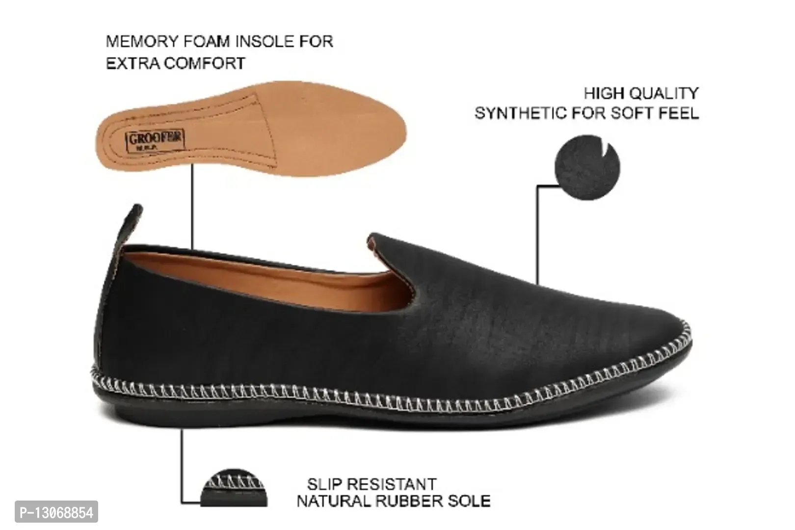 Black Driving Loafer  Shoes For Mens - UK9