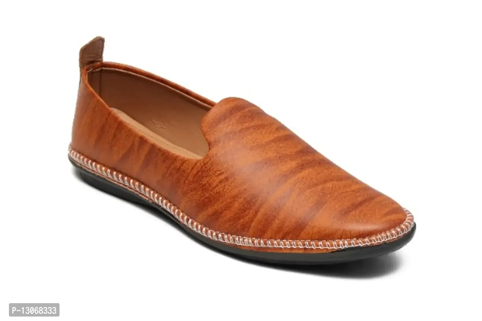 Tan Driving Loafer Shoes  For Mens - UK7