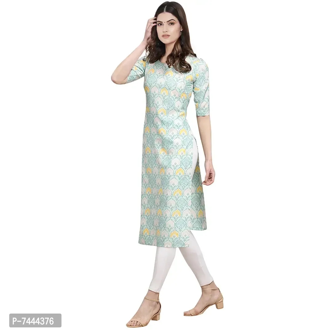 Stylish Crepe Printed Straight Kurta For Women- Pack Of 2 - S