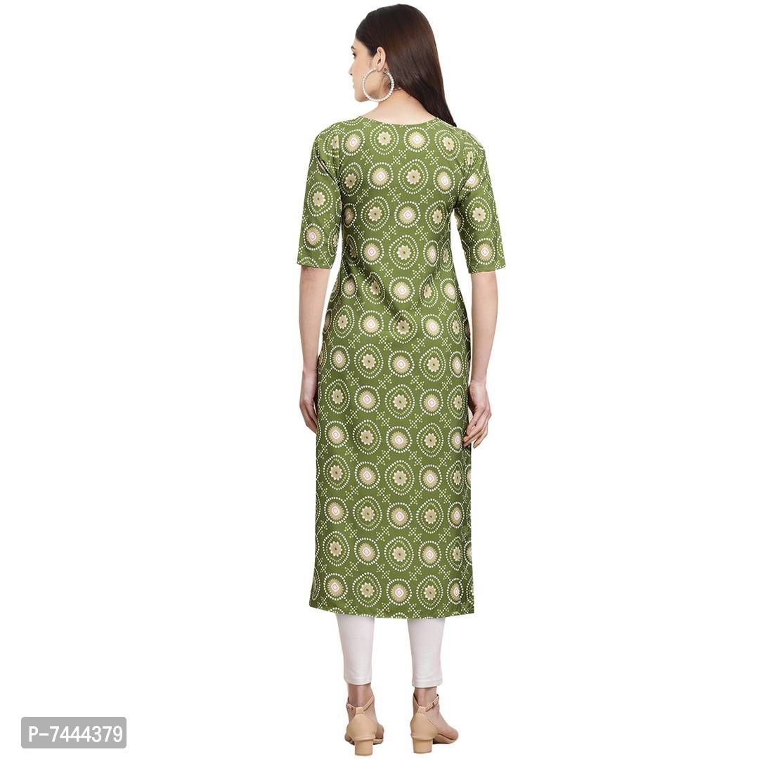 Stylish Crepe Printed Straight Kurta For Women- Pack Of 2 - M