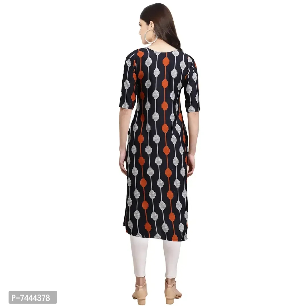 Stylish Crepe Printed Straight Kurta For Women- Pack Of 2 - S