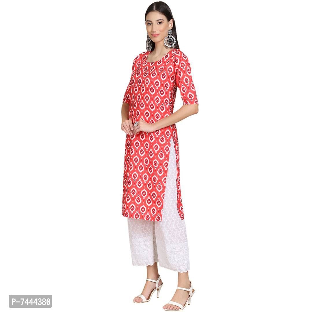 Stylish Crepe Printed Straight Kurta For Women- Pack Of 2 - S