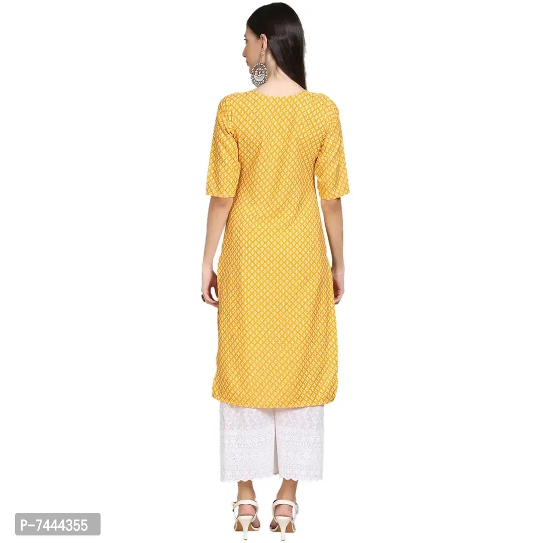 Stylish Crepe Printed Straight Kurta For Women- Pack Of 2 - M