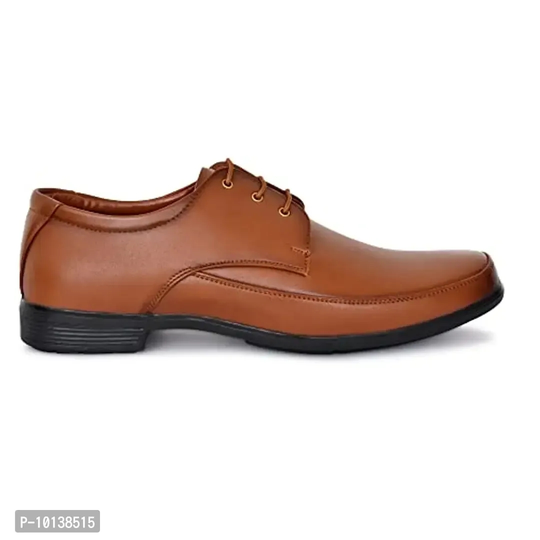 SHUAN Synthetic Leather Formal Oxford Shoes Tan - 10138515 - 7 UK