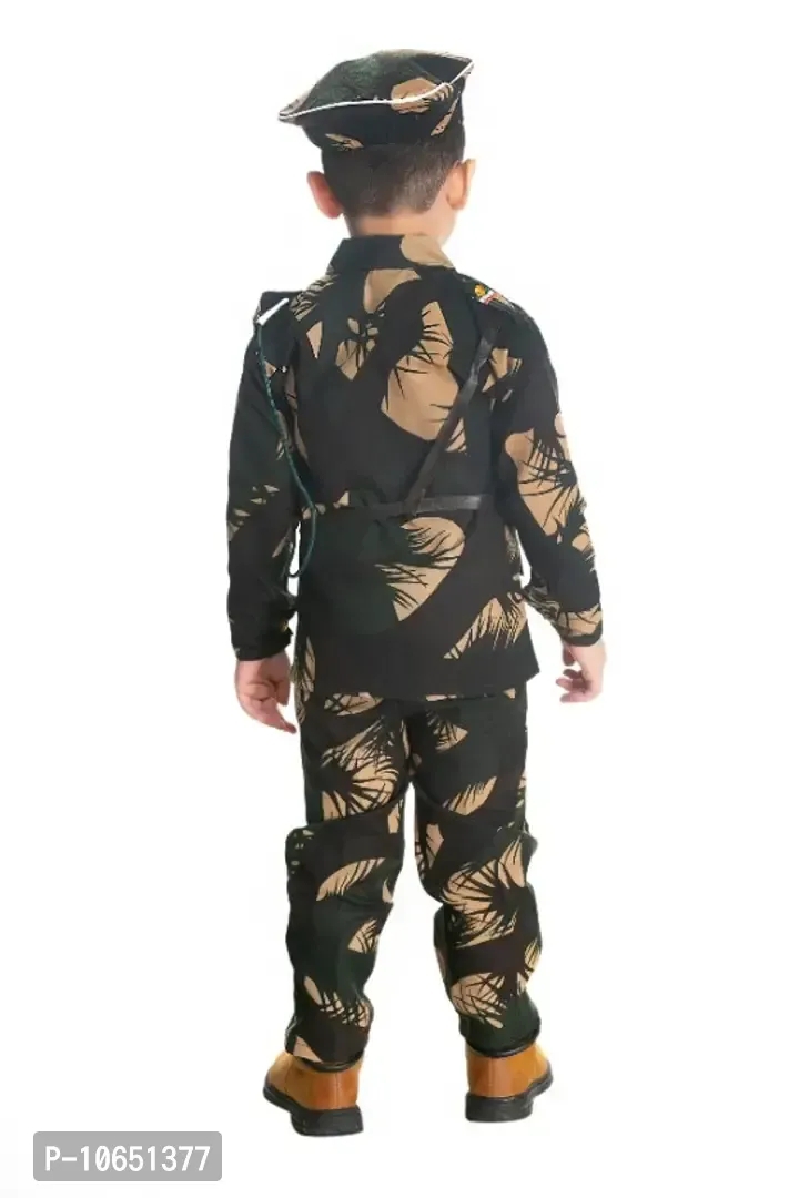 BOYS PRINTED ARMY OR BSF COSTUME | Army Dress - 6 To 12 Months