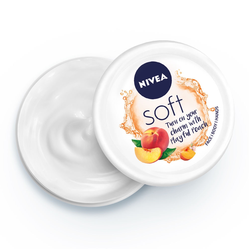 Nivea Soft Light Moisturizer Cream Playful Peach - 100ml