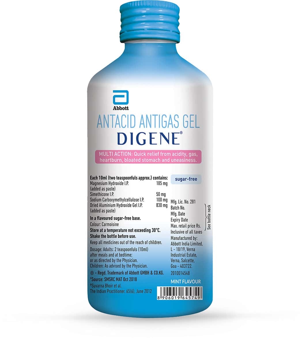 Digene Acidity & Gas Relief Gel - 450ml, Mint