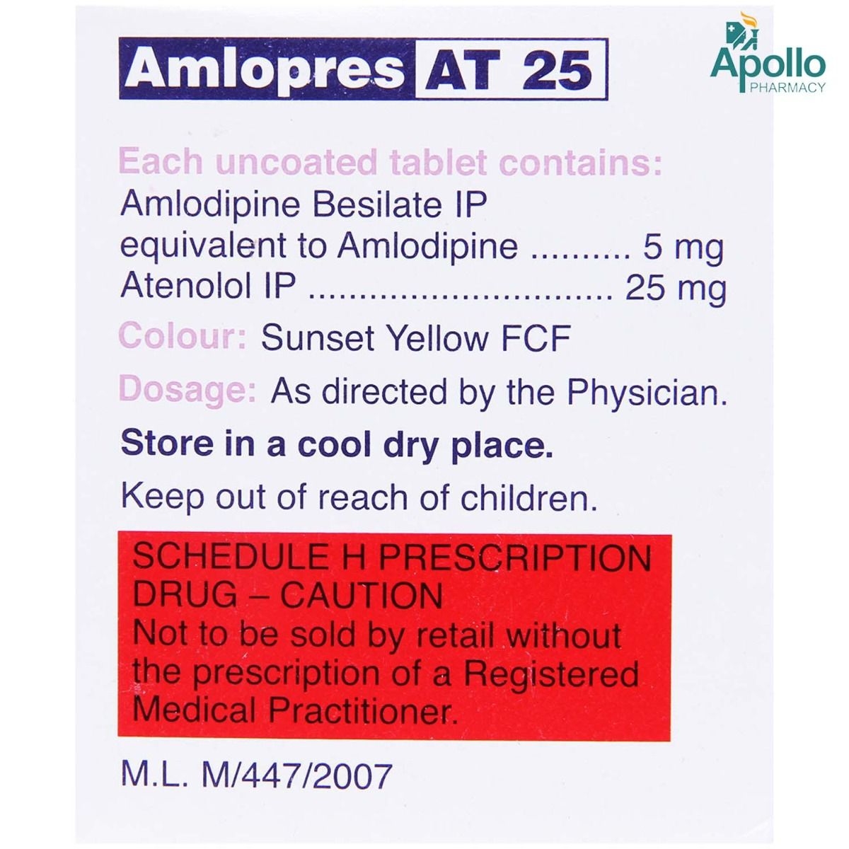 Amlopres AT 25 - 1 Strip