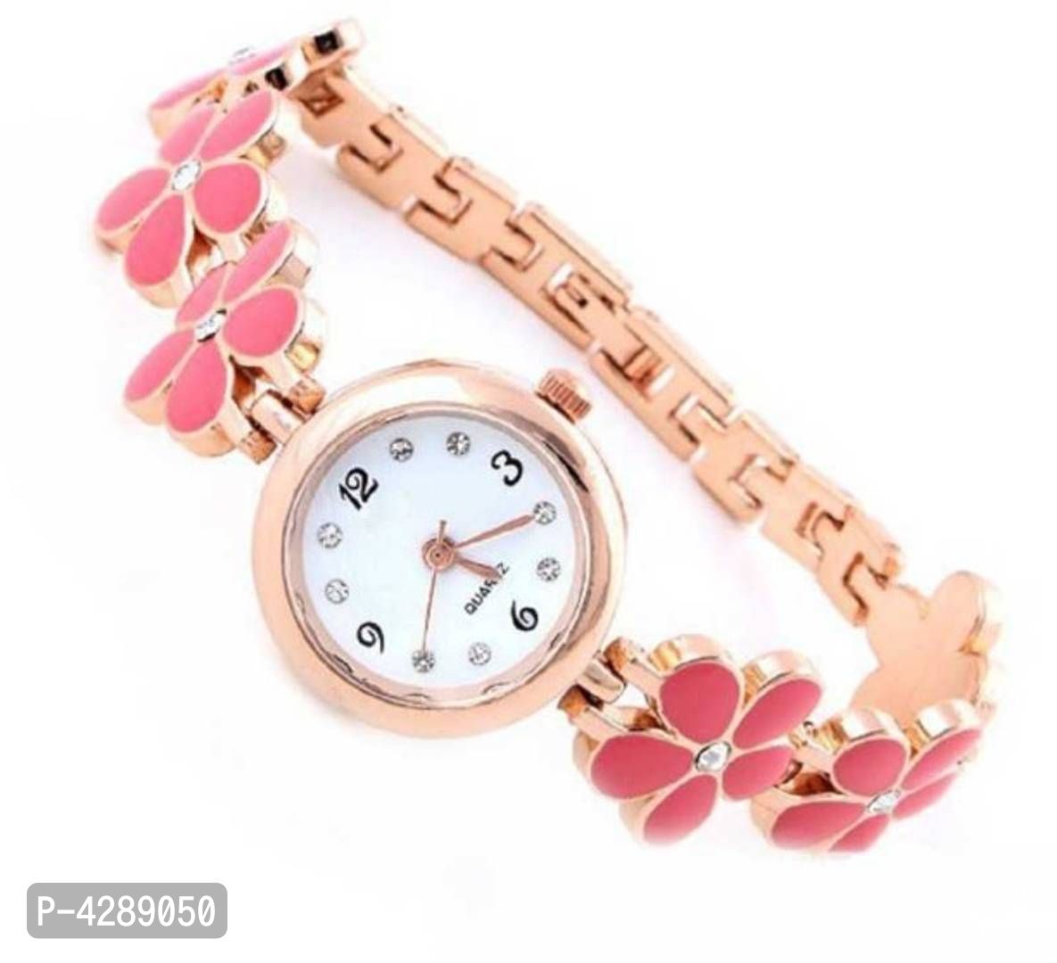 Raga Delight Pink Dial Metals Strap Watch  Titan