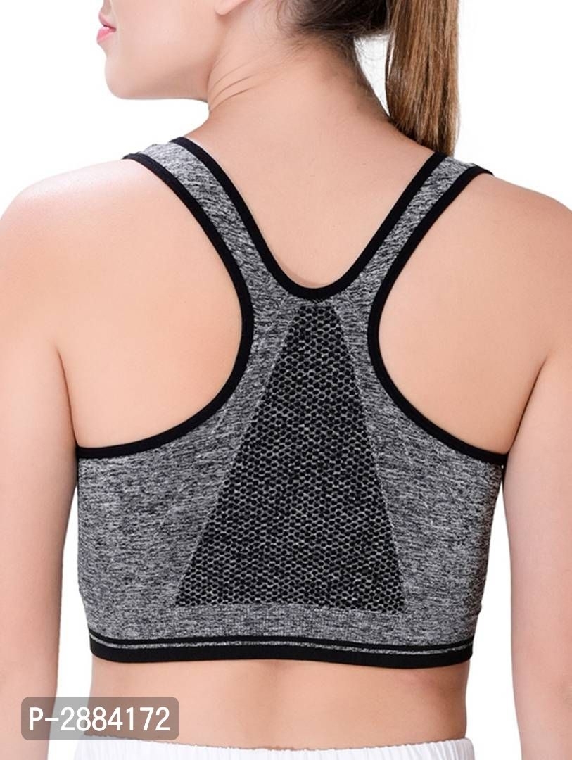 Women's Cotton Spandex Zipper Bra