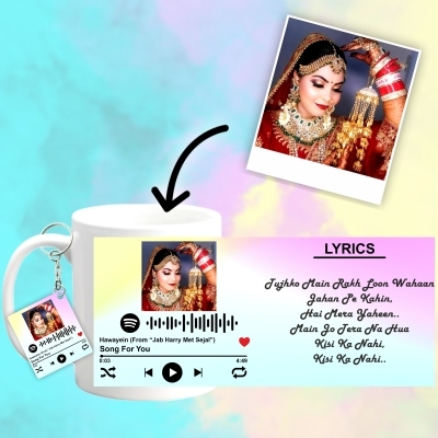 MVR Spotify Song Scannable and Spotify Keychain Personalized Music Coffee & Keychain Perfect Gift for Friends