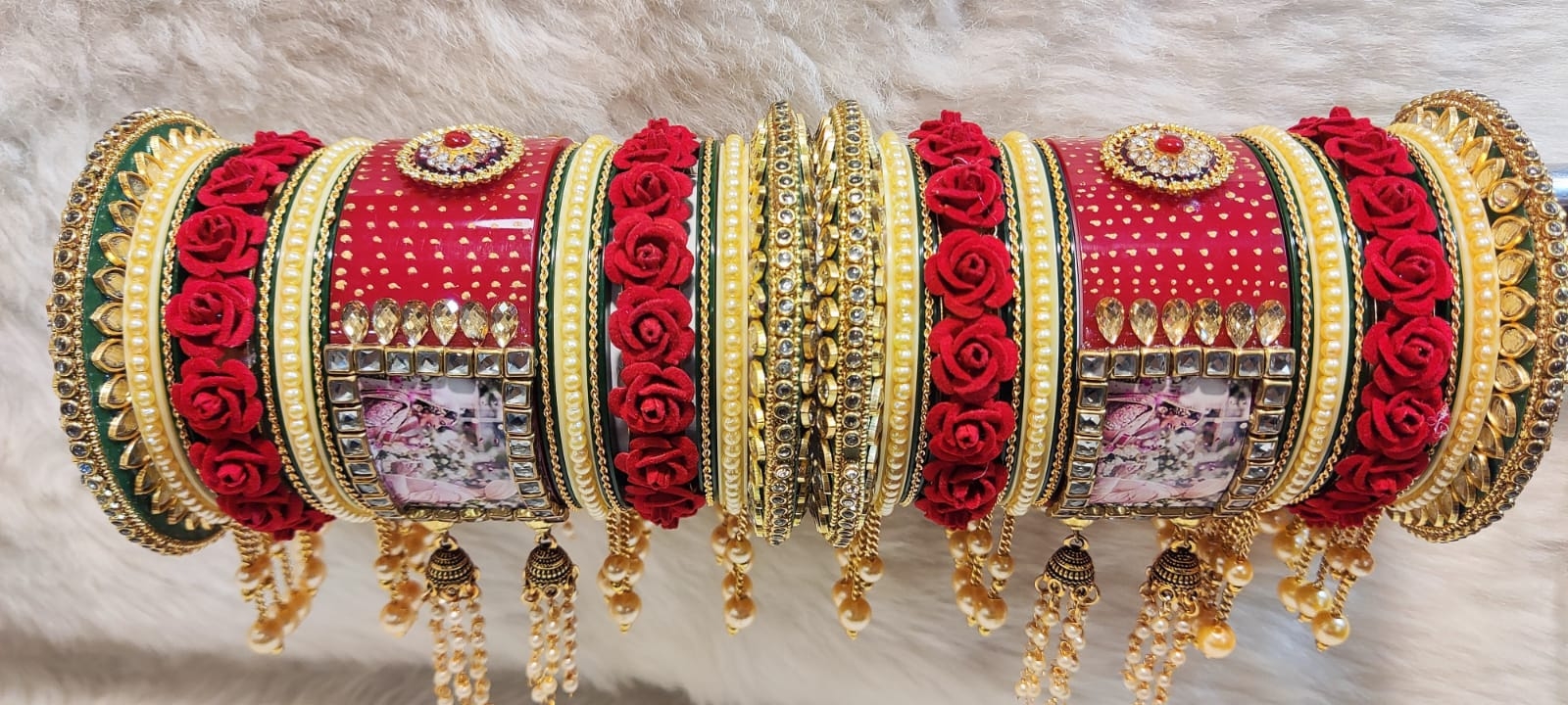 Anchal Rose Dulhan Bangle - 2.4, red