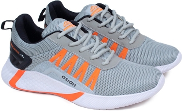 Asian asian Bouncer-01 Running shoes for boys | sports shoes for men | Latest Stylish Casual sneakers for men | Lace up lightweight grey shoes for running, walking, gym, trekking, hiking & party Running Shoes Running Shoes For MenColour: Grey, OrangeOuter Material: FabricInner Material: FabricClosure: Lace-UpsPattern: Solid10 Days Return Policy, No questions asked. - 10