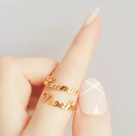 Couple  Name Ring 