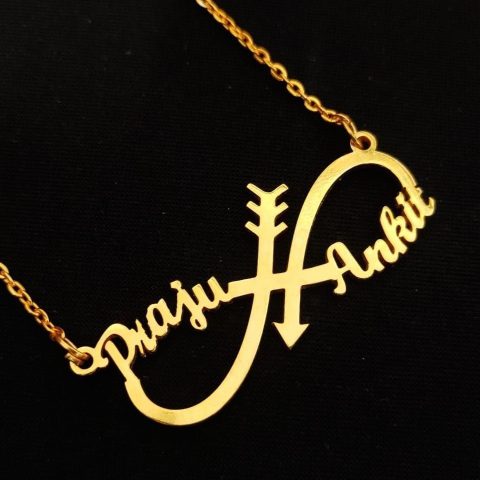 cuoples  customize  Name pendant 186 - golden, only priped