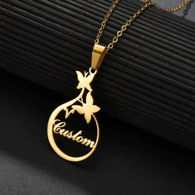 Special Style  customize single Name pendant 68 - golden, only priped