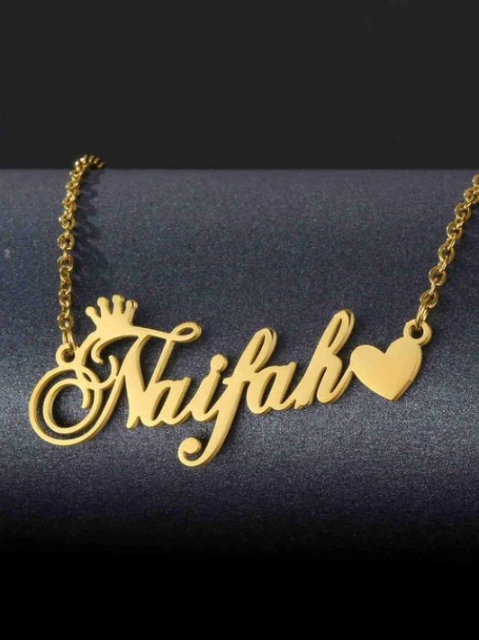 Special Style  customize single Name pendant - golden, only priped