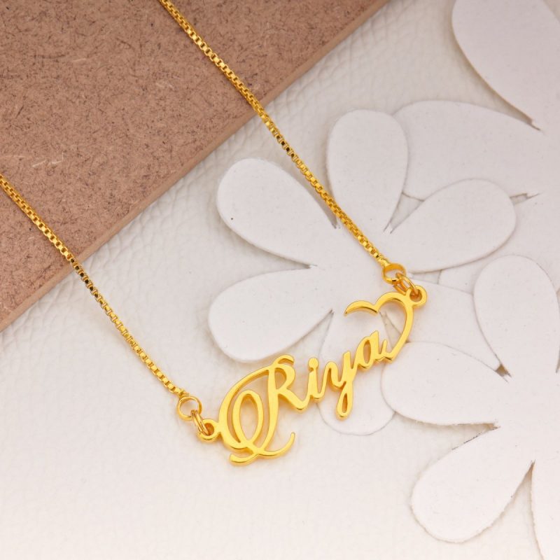 Special Style  customize single Name pendant - golden, only priped