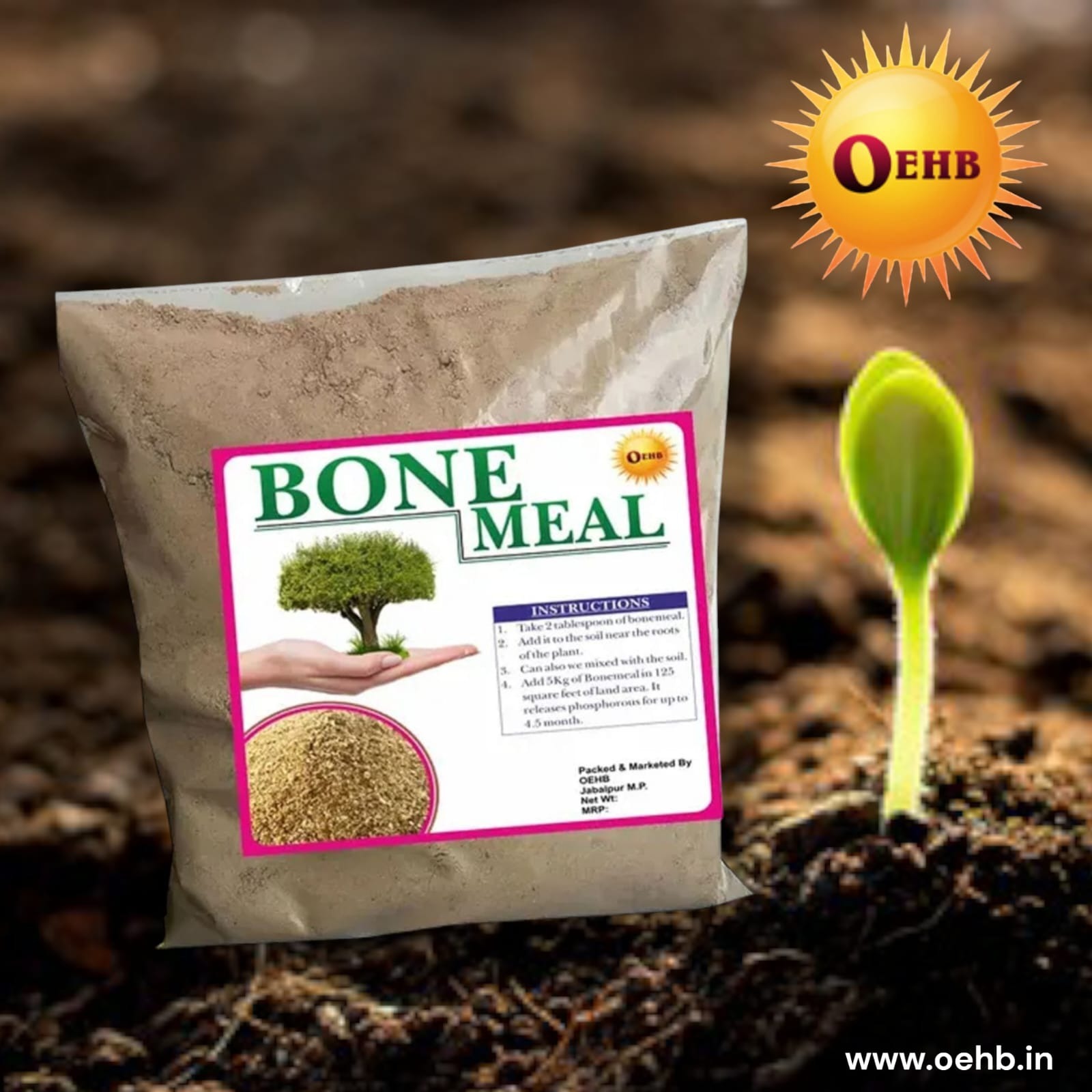 OEHB 100% Organic Premium Quality Bone Meal 10kg
