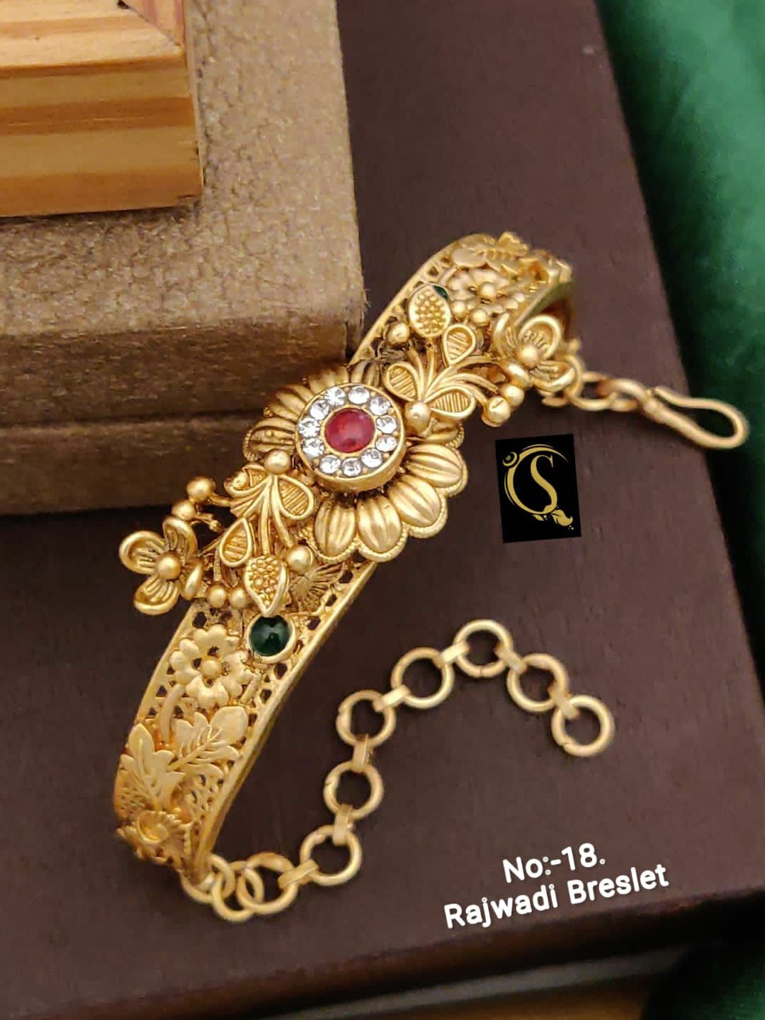 Buy Openable Rajwadi Bracelet Jaipuri Statement Bracelet Ruby Online in  India  Etsy