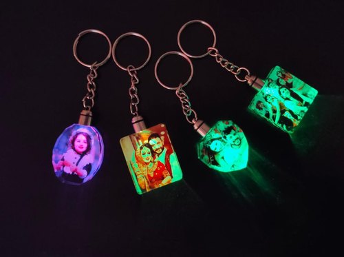 light up crystal keychain