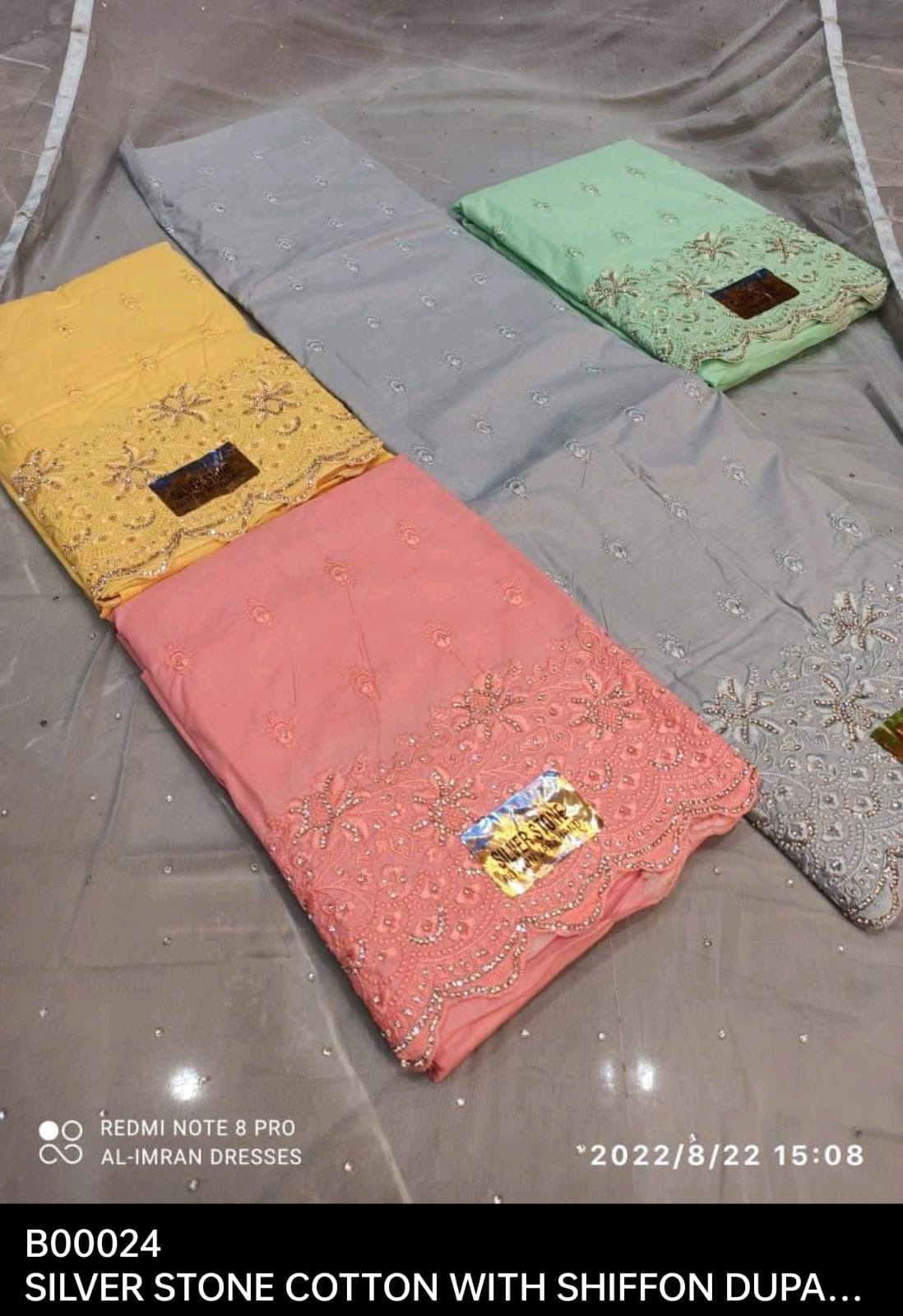 B24 SLIVER STONE COTTON JARKHAND DIAMOND 