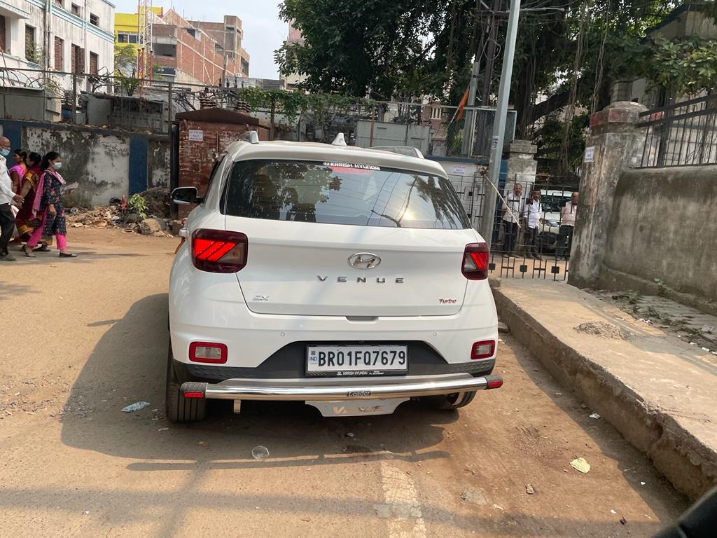 Stainless Steel Rear Bumper Protector | GRB 509 Big | for Hyundai Venue All Variants | Only for The Car Year of Manufacturing 2022 - Present 